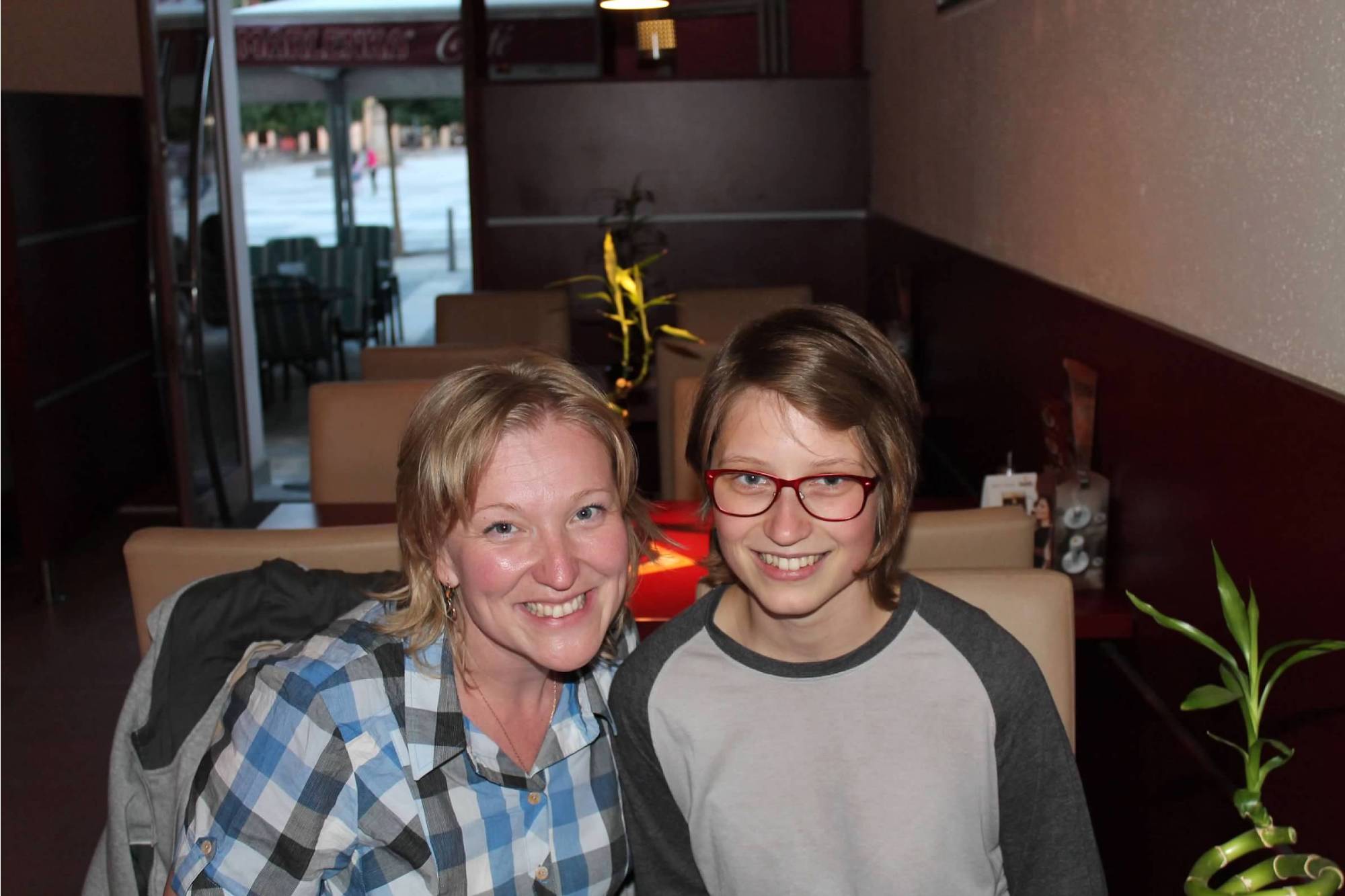 A photo of Dr. Vavrikvoa with Julia Gjebic at the Ostrava Oboe Master Classes.